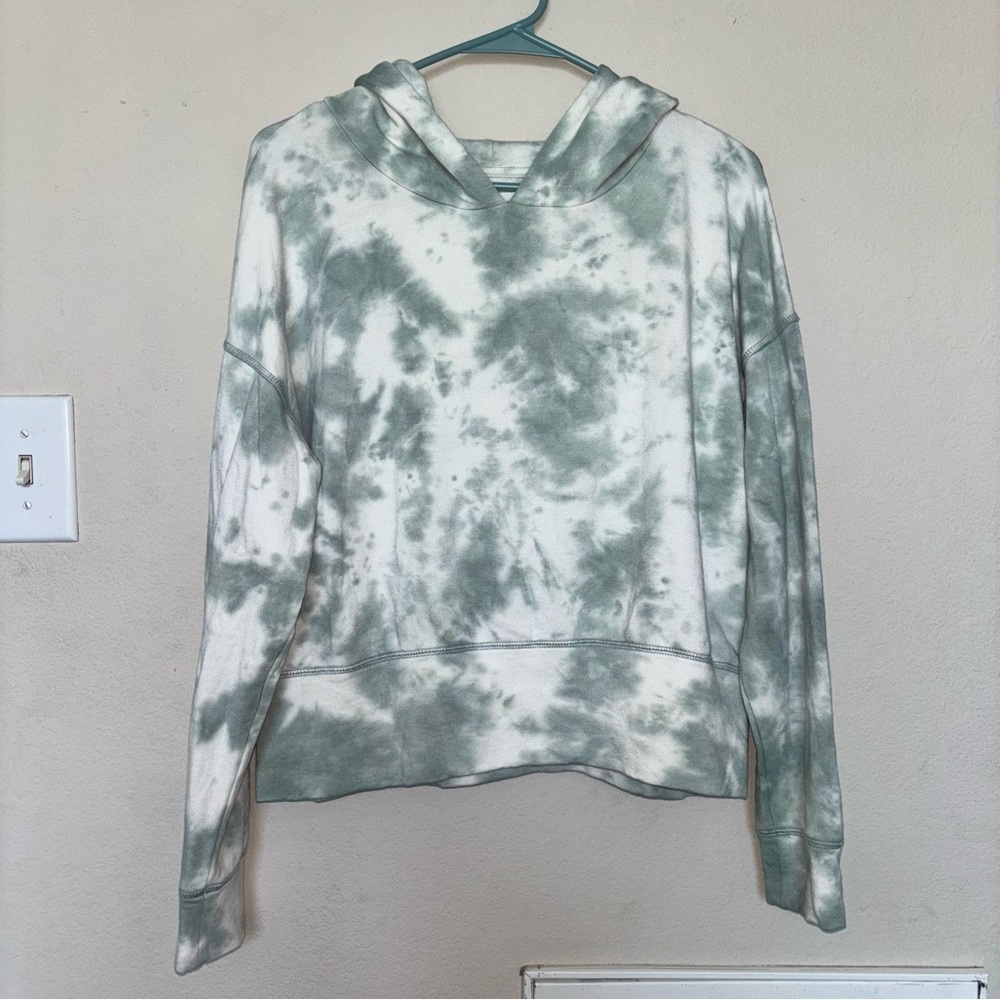 Aerie Offline Tie-Dye Green Women's Hoodie, Medium